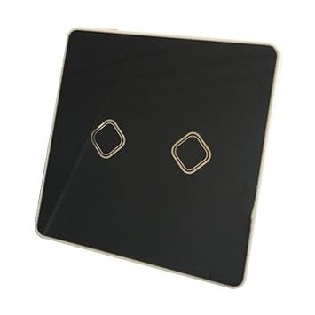 Sharplace Touch Lichtschalter Licht Schalter Mit Hintergrundbeleuchtung Fur Wohnzimmer Badezimmer Schlafzimmer Drei Farbwahl Wasserdicht Black 2 Gang Amazon De Kuche Haushalt