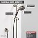 Delta Faucet 3-Spray Touch-Clean Wall-Mount Slide Bar Hand Held Shower with Hose, Stainless 57014-SS