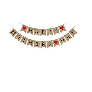 Happy Mother S Day Banner Rustic Mothers Day Party Decorations