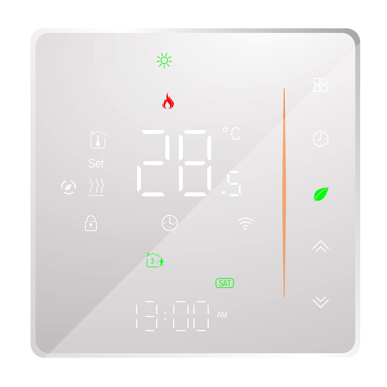 Matybobe WiFi Smart Thermostat Temperature Controller Weekly Programmable Supports Touch Control/Mobile APP/Voice Control Compatible with Alexa/Google Home