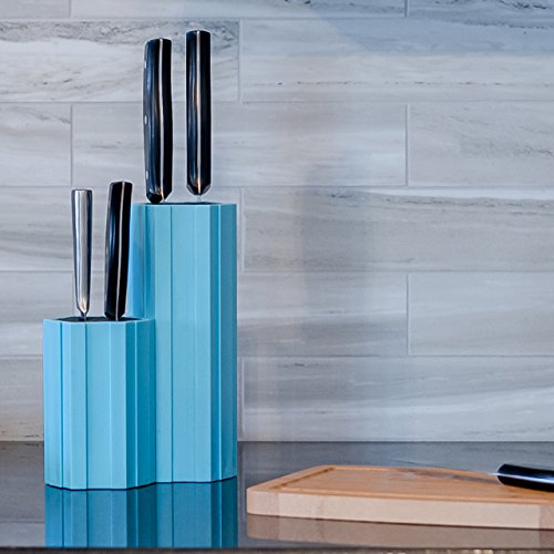 Kapoosh Hex-Connex Universal Knife Caddy- 5 Inch Aqua Blue