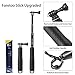 Foretoo Selfie Stick for GoPro,19”Waterproof Hand Grip Adjustable Extension Monopod Pole for Gopro Hero 6 5 4 3+3 2 1 AKASO, Xiaomi Yi,SJCAM SJ4000 SJ5000 (with Wrist Strap and Screw) (19