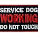 Service Dog Working Do Not Touch Vests/Harnesses Emblem Embroidered Fastener Hook & Loop Patch
