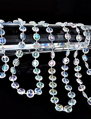 DomeShine Transparent Diamond Bead Pearl String, Clear