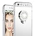 iPhone 6 Plus 6S Plus Case, Caka Rhinestone Series Glitter Luxury Cute Shiny Bling Mirror Makeup Case for Girls with Ring Kickstand Diamond TPU Case for iPhone 6 Plus 6S Plus (Silver)