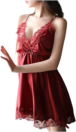 Amazon ネグリジェ かわいい ランジェリー レース セクシー ベビードール 透け ナイトウェア 大きいサイズ ネグリジェ 過激 キャミソール シースルー ルームウェア レース パジャマ 透け 部屋着 大きいサイズ レディース 寝間着 かわいい Yesumins ドラッグストア
