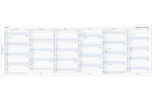 Filofax Calendar Diary Refill, Personal/Compact Size, Vertical Year Planner, White Paper, English, 2026 (C68402-26)