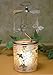 Butterfly Candle Holder - Silver Metal Rotating Spinning Butterflies with Flowers and Bees - Spinning Swedish Design - Measures 6.25