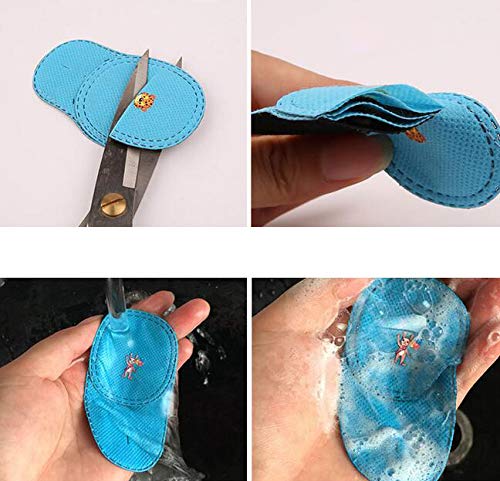 6PCS Blue Fibre Eye Mask Shading Reusable One Eye Patch Strabismus Corrected Amblyopia Sponge Eye Paste Visual Recovery Cover Pads Blinders Eyeglasses Accessories for Children Kids Girls Boys - Thumbnail 5
