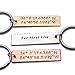 Custom Keychain Hand Stamped with GPS Coordinates and Personalized Message, Brass Copper or Aluminum Handmade Gift