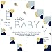 Navy and Gold Books for Baby Shower Cards - Invitation Inserts for Boys - Bring a Book Instead of Cards Poem - Cute Storybook Theme - 25 Pack