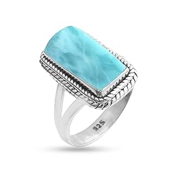 925 Sterling Silver Ring For Women & Girls Larimar