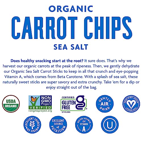RHYTHM SUPERFOODS CARROT STICKS, SALTED, ORGANIC & NON-GMO, 1.4 OZ, VEGAN/GLUTEN-FREE VEGETABLE SUPERFOOD SNACKS