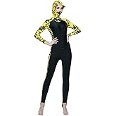 Micosuza Full Body Swimsuit Swim Suit Full Coverage - Long Legs Long Sleeves for Women One Piece Rash Guard