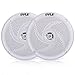 Pyle Marine Speakers - 4 Inch 2 Way Waterproof and Weather Resistant Outdoor Audio Stereo Sound System with 100 Watt Power and Low Profile Slim Style Design - 1 Pair - PLMRS4W (White) primary