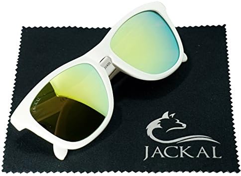 Jackal Sunglasses - TRICKLE JS056 (Premium White Frame : Gold Mirror Lens) UV400 The Best Protection