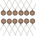 IGOGO Round Pendant Trays and 24 Inch Length Vintage Style Necklaces Antique Bronze,1 Inch,12 PCS