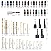 50Pcs Drill Bits Set, DNS01 20 Titanium Drill Bits Set, 24 Screwdriver Bits, 5 Nut Drivers with Strong Magnetism for All Brands High Torque Drills, with Patented Solid Case
