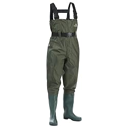 FISHINGSIR HISEA Fishing Waders for Men with Boots