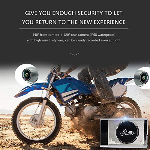 Teepao Motorcycle Dash Cam MT19 HD Security Camera for Motorcycle,Motorcycle Driving Recorder 1080P Front & 720P Rear 120° Wide Angle Lens Camera with 3.0 LED Display & Mounting Accessories Kits