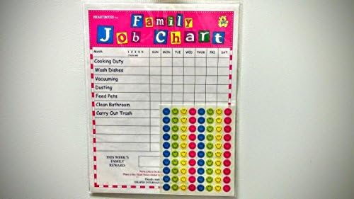 Summer Jobs &amp; Activities "10 Pack" Job Charts - Family Children Job Charts with 2 Reward Smiley Face Sticker Packs in each Pack