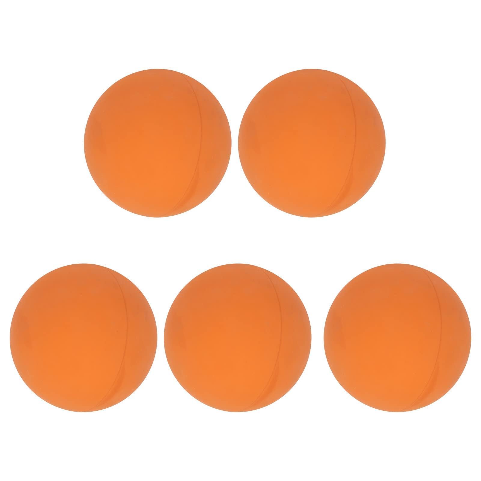 HERCHR 5Pcs High Bounce Ball, 6cm / 2.4in Rubber-Handball High Bouncing Balls for Adults Indoor and Outdoor Sport Party Favor Handball for Camps and Team Building (Orange)