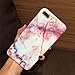 J.west Phone Case Compatiable with iPhone 8 Plus, iPhone 7 Plus, Marble Printed Clear Bumper Slim TPU Soft Rubber Cover Anti-Scratch Thin Back Protective Phone Case Cover for iPhone 7 Plus/8 Plus
