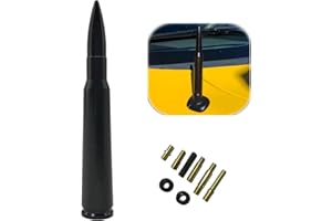 ZYTC Bullet Style Stubby Antenna Mast Aerial Black Replacement Fit Chevy Silverado 2007-2019 | 4.2 inches