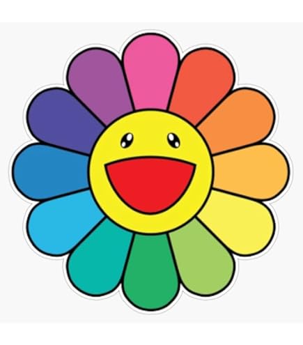 Amazon.com - Takashi Murakami Happy Flower Decal Sticker Graphic