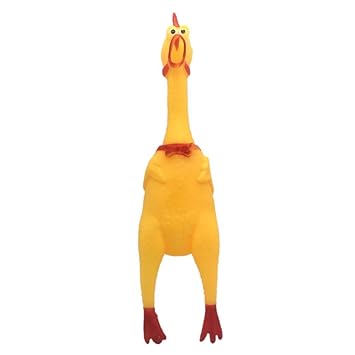 Pets Empire Rubber Screaming Chicken Toy (Yellow)