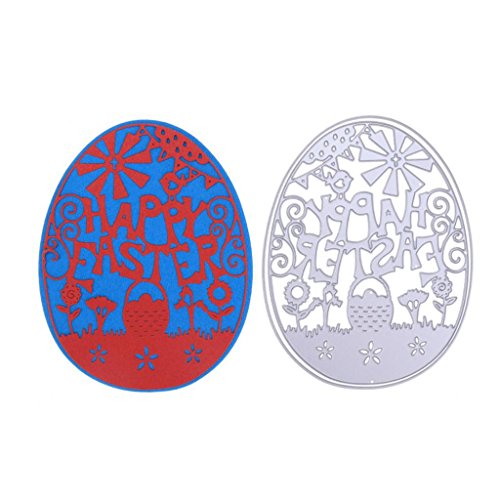 Easter Eggs Cutting Dies Stencil DIY Scrapbooking Photo Album Decor, Easter Greeting Card DIY Craft Die-cuts Stencils