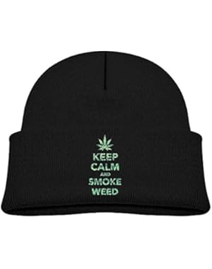 Keep Calm and Smoke Weed Baby Kids Warm Winter Hats Cute Thick Earflap Hood Hat