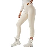 JK SUE JONES Women Winter Warm Thick Leggings Fleece Lined Stretchy Soft Thermal Sherpa Pants High Waist Tights
