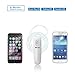 Bluetooth Headset, IAVCC Wireless Earphones Hands-Free Earpiece with Mic Noise Cancelling Secure for Driving, Sports for iPhone Samsung and Other Bluetooth Devices (White)
