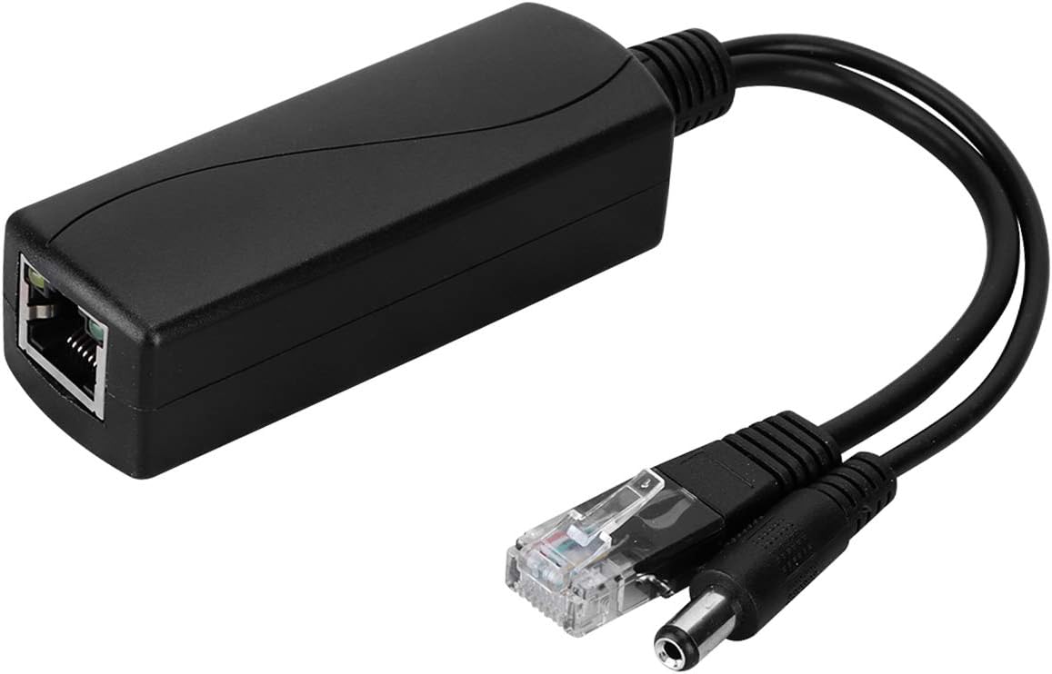 iFCOW POE Splitter, 48V to 12V POE Connectors Adapter Cable Splitter Injector Power Supply for Huawei Hikvision
