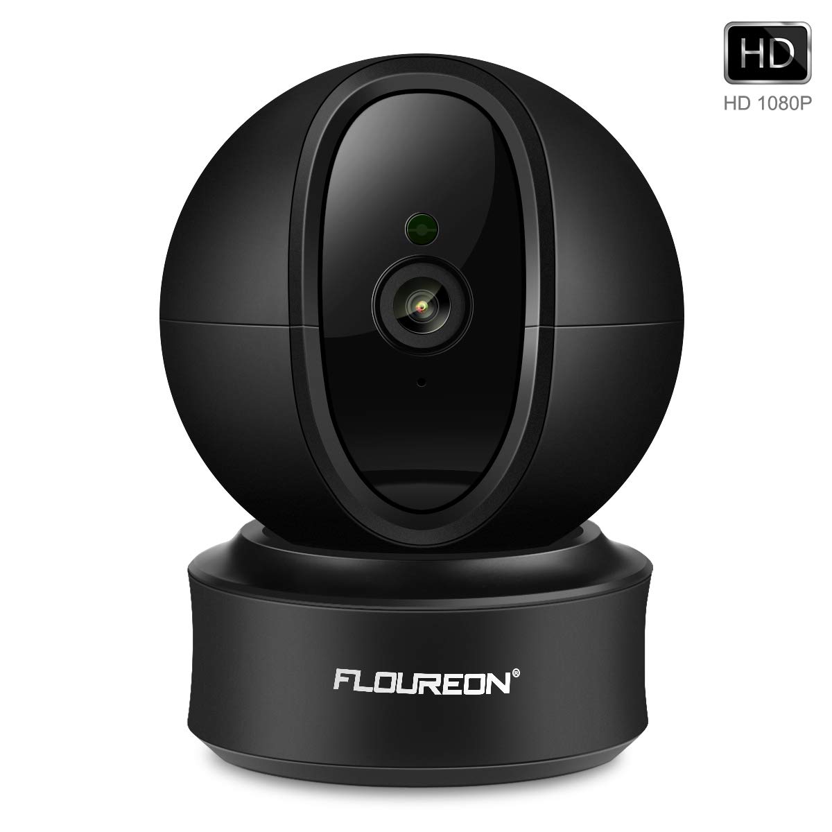 FLOUREON Caméra de Sécurité 1080P 2.0 MP WiFi Caméra IP avec Suivi Automatique 360° 3D Caméra de Surveillance Microphone intégré PTZ Surveillance de sécurité à Domicile CCTV Smart Slot de Carte SD