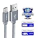 OneKer USB Type C Cable,(6.6ft 2 PACK ) USB-C to USB-A Nylon Braided Fast Charger Cord 3A for Samsung Galaxy Note 8 S8 Plus LG V30 G6 G5 V20,Nintendo Switch,Pixel 2 XL,Macbook and More(Grey)
