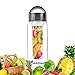 Sales-Fruit Infuser Sport Water Bottle BPA-Free Shatter-Proof Tritan Bottle Naturally Flavored Fruit Infused Water, Juice, Iced Tea, Lemonade 23 Oz-black