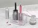 mDesign Hair Care Tools Holder for Brushes, Accessories, Combs, Hair Ties, Clips - Clear