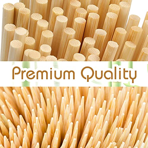 HANSGO BBQ Bamboo Skewers, 12 Inch Wooden Barbecue Skewers for Assorted Fruits, Caramel Apple, Kebabs, Grill, Marshmallow Roasting,70PCS