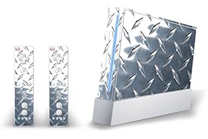 Mightyskins Skin Decal Skin Compatible with Nintendo Wii Console + Two Wiimote Controllers Sticker- Diamond Plate