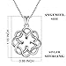 ANGEMIEL 925 Sterling Silver necklace Endless Love Celtic Knot Vintage Pendant necklaces for women, Box Chain 18