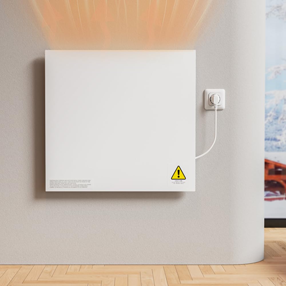 Photo 1 of 400W Wall Mounted Electric Heater - 10s Fast Heating High-integrity Seamless Aluminum Panel, Energy Efficient Space Heater with Overheat Protection & Silent Operation, Odorless Design