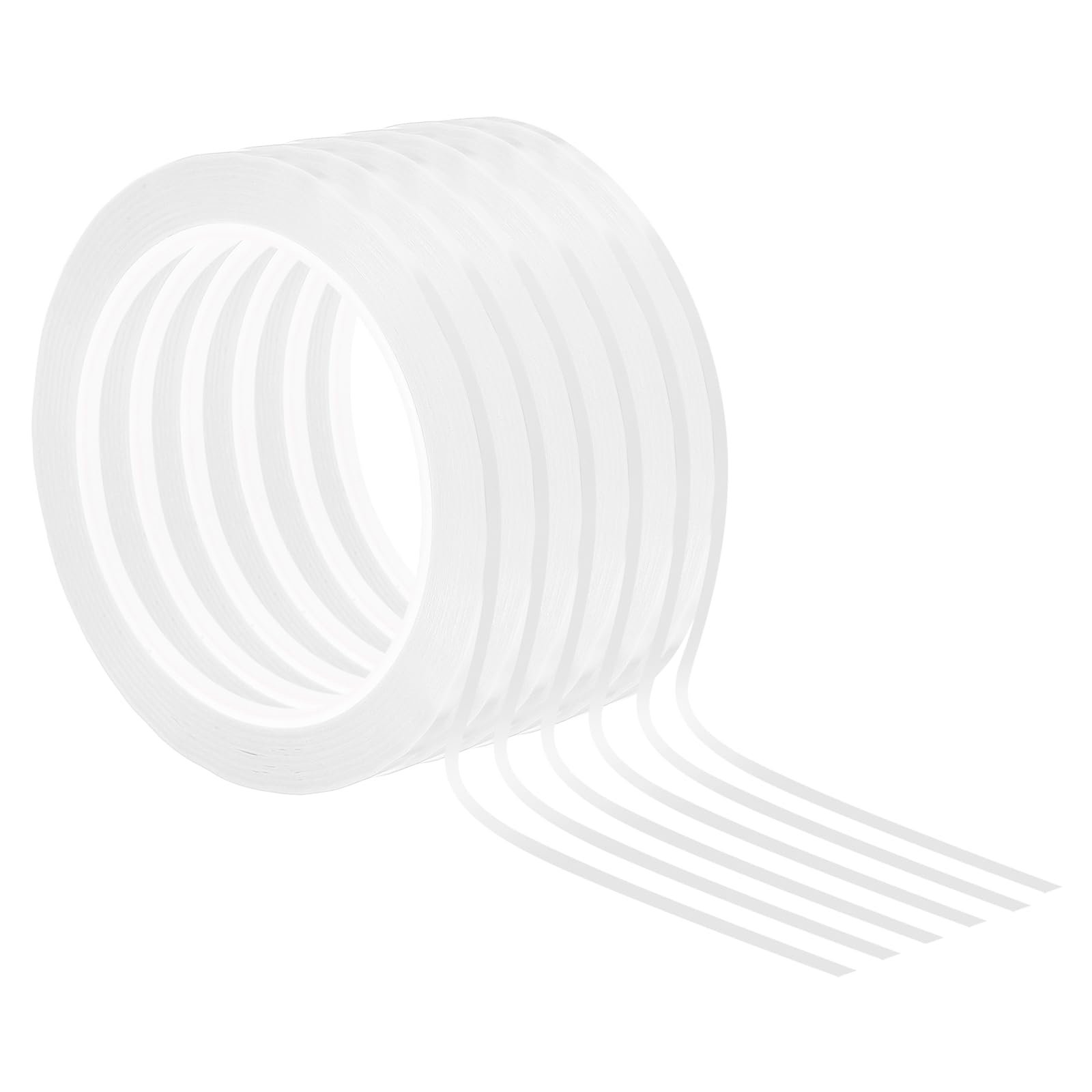 PATIKIL 1/8" Whiteboard Tape, 6 Pack Thin Dry Erase Tape for Graphic Chart Marking DIY Art, White