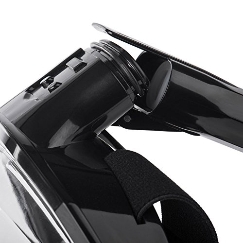 YOOCOOL Full Face Snorkel Mask Foldable 180° Panoramic View Diving Scuba Mask Free Breathing Full Face Snorkeling Mask with Waterproof Phone Bag (Black, Small/Medium)