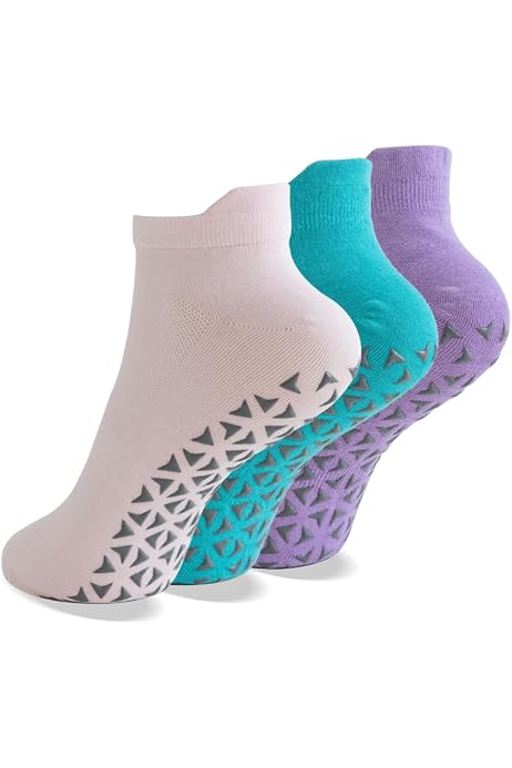 Lot De 6 Paires Chaussettes Antidérapantes Yoga Enfants - Coton Confortable Pour Trampoline, Sport Et Quotidien
