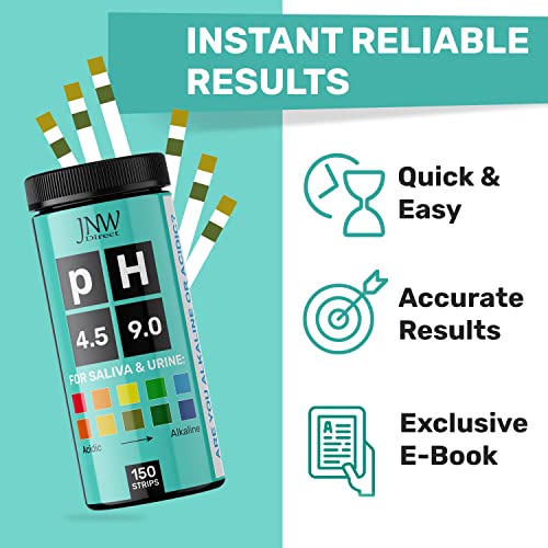 pH Test Strips for Urine and Saliva Testing (4.59.0) Alkaline pH