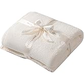 bearberry Super Soft Fluffy Throw Blanket Lightweight Cozy Warm Throw Blankets for Couch Bed Sofa All Season(Cream, 50”x60”)