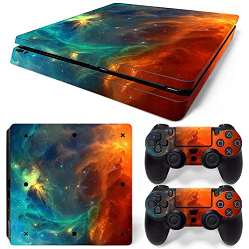 SUKEQ Protective Skin for PS4 Controller, Galaxy Vinyl Sticker Decal Cover for Sony Playstation Console Controller (Galaxy M)