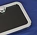 Slim Half-size License Plate Frame Chrome